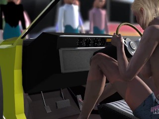 Caught Cranking the Hemi Topless by a Busload of NPC's