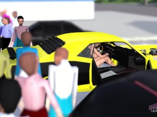 Caught Cranking the Hemi Topless by a Busload of NPC's