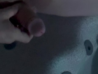 Hot Tub Solo Cum Shot - Sure Makes a Mess