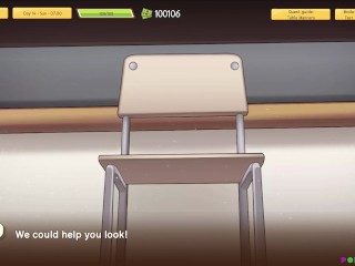 Another Chance (by Time Wizard Studios) :  Eating the principal's pussy, down the desk (8)