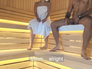 Hot Asian fucked in a sauna by a stranger, cheating on her husband