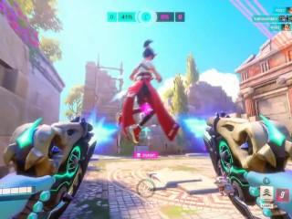 Dva prend une double pénétration par Genji et Reinhardt