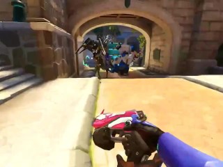 Dva prend une double pénétration par Genji et Reinhardt