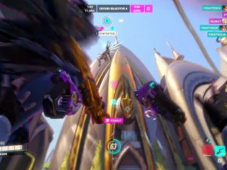 Dva prend une double pénétration par Genji et Reinhardt