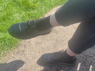 Dangling in my black socks and doc martens at the park