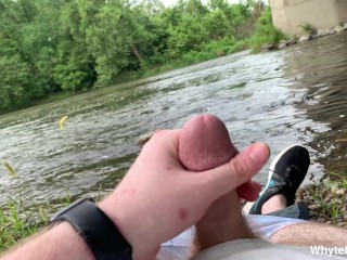 HORNY Guy Rubs one out at the CREEK [JOI]