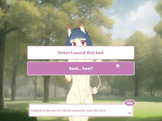 Lust's Cupid, a 2D sex simulation game Furry characters and blowjob in a public park