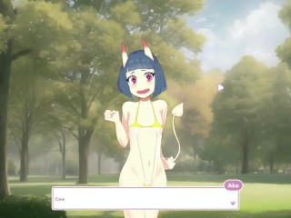 Lust's Cupid, a 2D sex simulation game Furry characters and blowjob in a public park