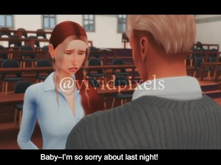 Sorority Slut Cucks Fraternity Boyfriend With Old Homeless Man And Threesome - Sims 4