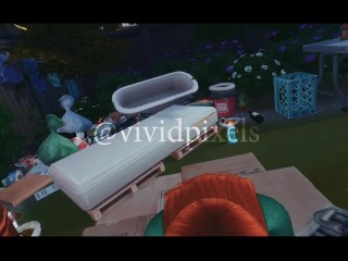 Sorority Slut Cucks Fraternity Boyfriend With Old Homeless Man And Threesome - Sims 4