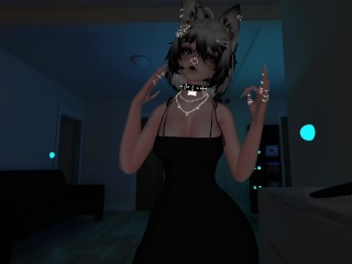 Emo Puppy Girl Strips For You (VRChat JOI)