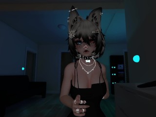 Emo Puppy Girl Strips For You (VRChat JOI)