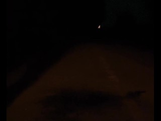 Naked barefoot pee in lay-by