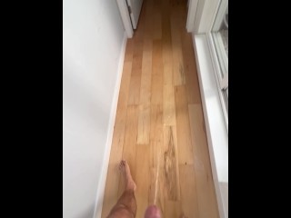 Walking Boner Piss! Then I cum all over it (TEASER - FULL VERSION ON FANSLY)