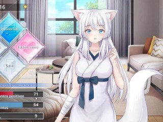 Living together with Fox Demon - Você flagrou sua kitsune se masturbando!