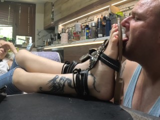 Lick the soles of your sandals slave