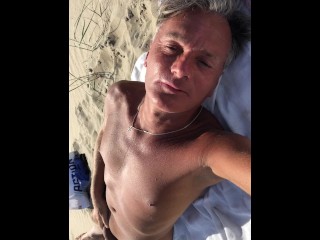 UltimateSlut Christophe PUBLIC MASTURBATION AT THE BEACH