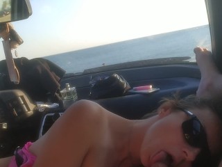 THE TRIP TO THE BEACH ENDED WITH SEX IN THE CAR