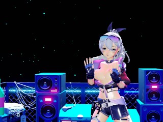 【4K / MMD R18】Silver Wolf Sting