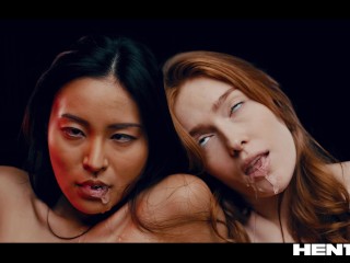 Real Life Hentai - Jia Lissa and Rae Lil Black fucked all the way through by alien monster