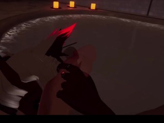 Devil's giving me such a sloppy BJ in the pool in VR Chat