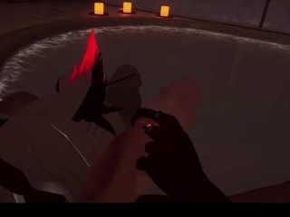 Devil's giving me such a sloppy BJ in the pool in VR Chat