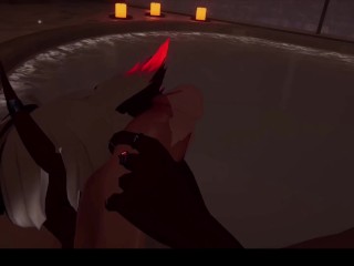 Devil's giving me such a sloppy BJ in the pool in VR Chat