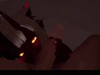 Devil's giving me such a sloppy BJ in the pool in VR Chat