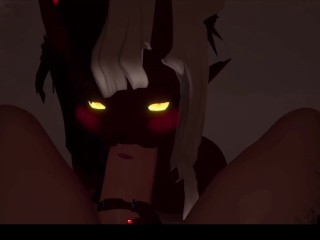 Devil's giving me such a sloppy BJ in the pool in VR Chat