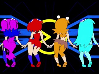 👯 Pac-Man Ghost Girls Dance 👻 | "Rave" (Steve Aoki, Showtek & MAKJ ft. Kris Kiss) | by: nimus8 😈