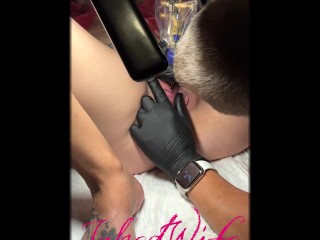 InkedWife’s New Pussy Tattoo @inkedwifefans OF