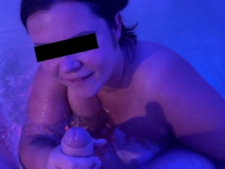 Fucked with STRANGER in PUBLIC SAUNA and JACUZZI