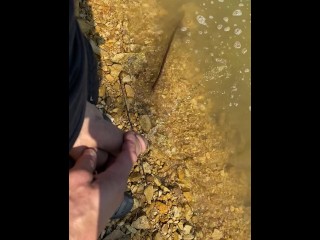Pissing into the lake