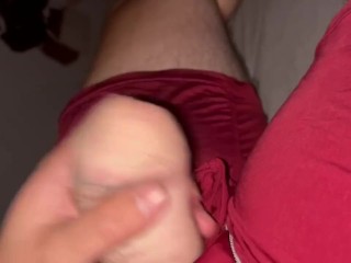 ALMOST GOT CAUGHT JACKING OFF NEXT TO MY TIRED FRIEND | CUMSHOT | (FTM)