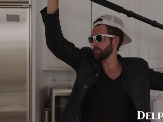 Delphine Films- April Olsen's Naughty Cooking Show Turns Into a Sexy THREESOME