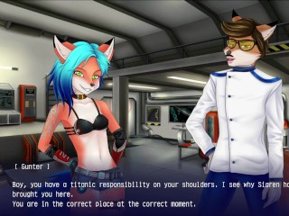 Space Paws #4 - Visual novel gameplay - Sex with an nerdy scientist