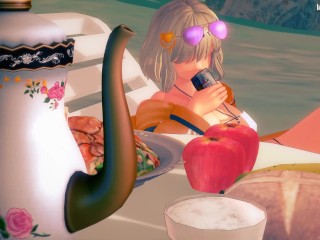 Anis from Nikke gets her drink straight from the source using her huge tits, ass and mouth