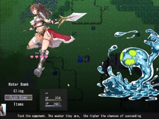 Thanatos hentai RPG - Me divertindo com a gerreira de lanca