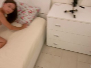 Ukrainian girl tries big cock in her first shoot, massive facial