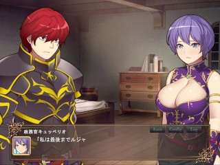 【#02 SLGRPGエロゲー黒の征服王(体験版)実況】ショートの爆乳女政務官を愛人にしておっぱい揉みながら中出しセックス夜伽してしまい・・(ファンタジー同人エロゲー hentai game)