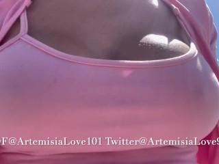 Walking and driving with Pornstar Artemisia Love and her big tits OF@ArtemisiaLove101