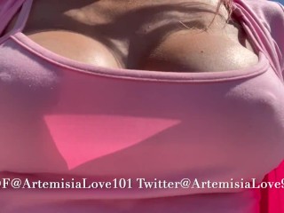 Walking and driving with Pornstar Artemisia Love and her big tits OF@ArtemisiaLove101