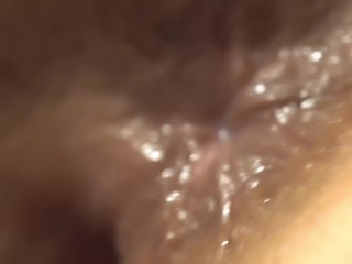 Filled her pussy with cum twice. Extremely close-up