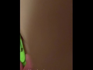 Toothbrush on pussy! AUW