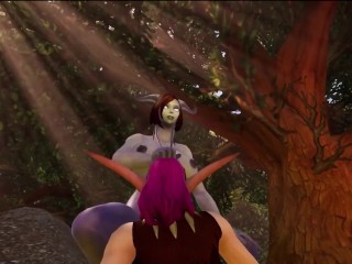 Hot Elf sucks Draenei Futa Dickgirl | Warcraft Porn Parody Short Clip