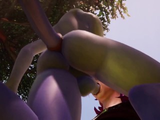 Hot Elf sucks Draenei Futa Dickgirl | Warcraft Porn Parody Short Clip