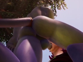 Hot Elf sucks Draenei Futa Dickgirl | Warcraft Porn Parody Short Clip