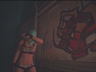 Сексуальная Клер Редфил из Resident Evil 2 гуляет голышом треся своими сиськами_Sexy Big Ass Chubby