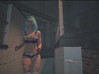 Сексуальная Клер Редфил из Resident Evil 2 гуляет голышом треся своими сиськами_Sexy Big Ass Chubby