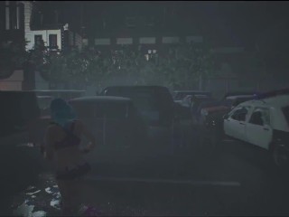 Сексуальная Клер Редфил из Resident Evil 2 гуляет голышом треся своими сиськами_Sexy Big Ass Chubby